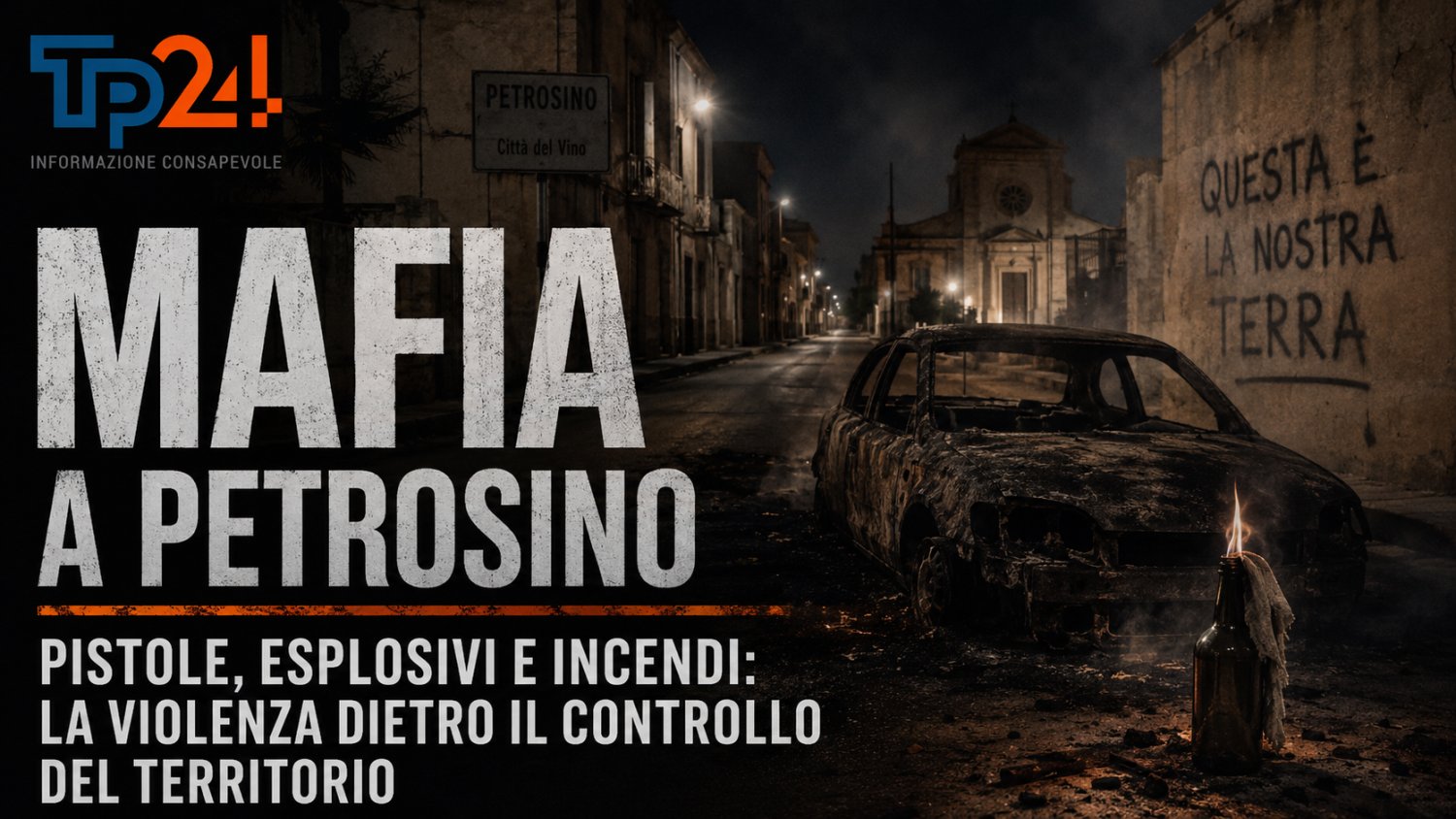 Mafia a Petrosino, pistole, esplosivi e incendi: la violenza dietro il controllo del territorio