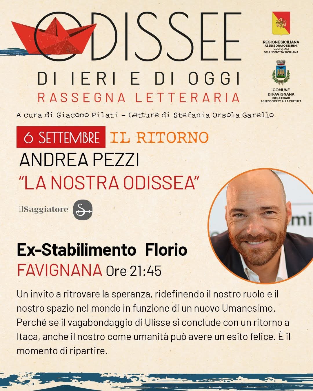https://www.tp24.it/immagini_articoli/03-09-2026/1788433311-0-favignana-andrea-pezzi-chiude-odissee-di-ieri-e-di-oggi-con-la-nostra-odissea.jpg