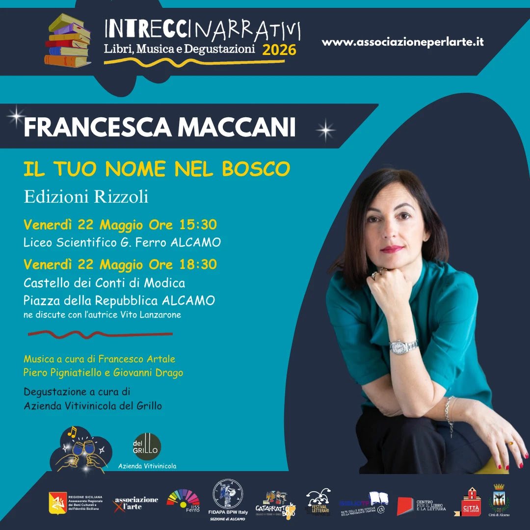 https://www.tp24.it/immagini_articoli/20-05-2026/1779264646-0-alcamo-francesca-maccani-presenta-il-tuo-nome-nel-bosco-al-castello-dei-conti-di-modica.jpg
